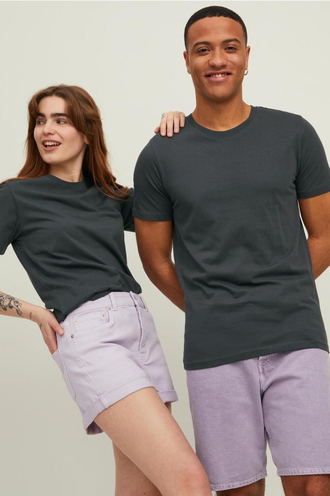 JJEORGANIC BASIC TEE SS O-NECK NOOS 12156101 ASPHALT/SLIM